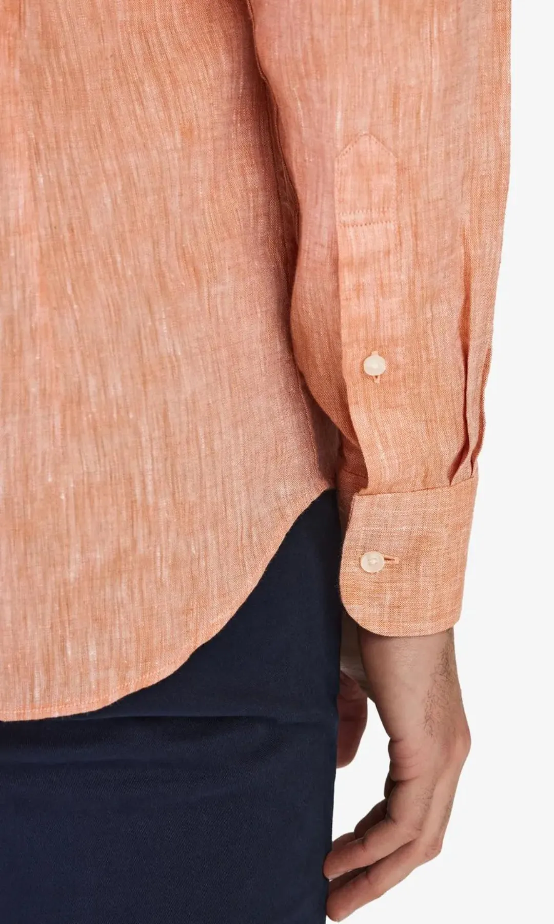 Men Plain linen shirt (Peach)