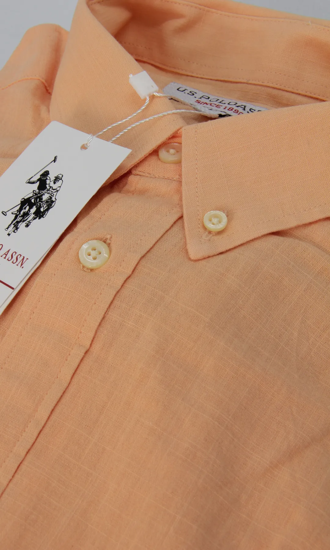 Men Plain linen shirt (Peach)