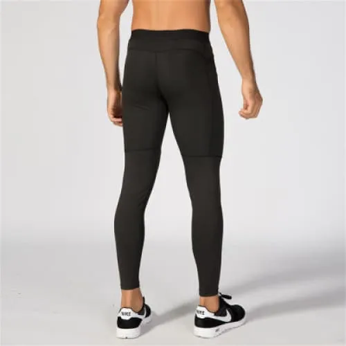 Men Seamless Quick-Drying Zip Phone Pocket Sports Tights