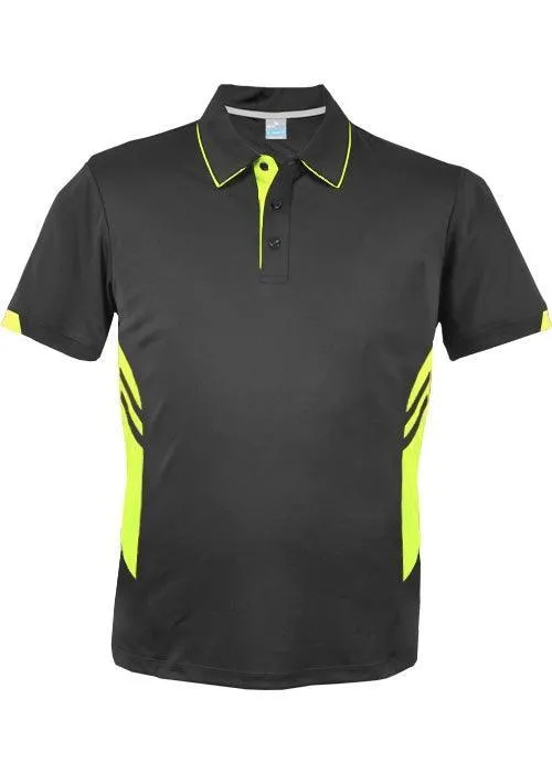 Mens Tasman Polo Slate/Neon Yellow