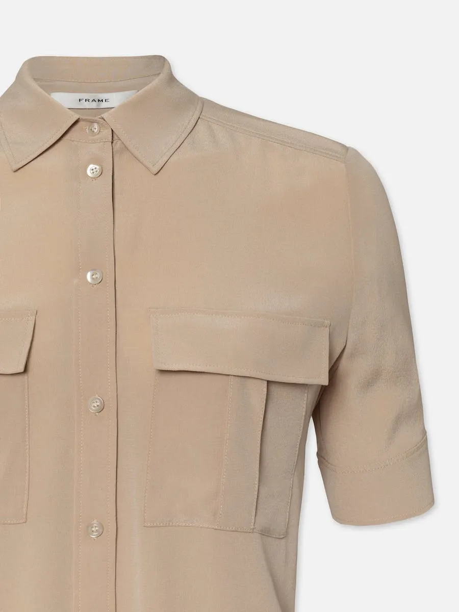 Patch Pocket Button Down | Khaki Tan