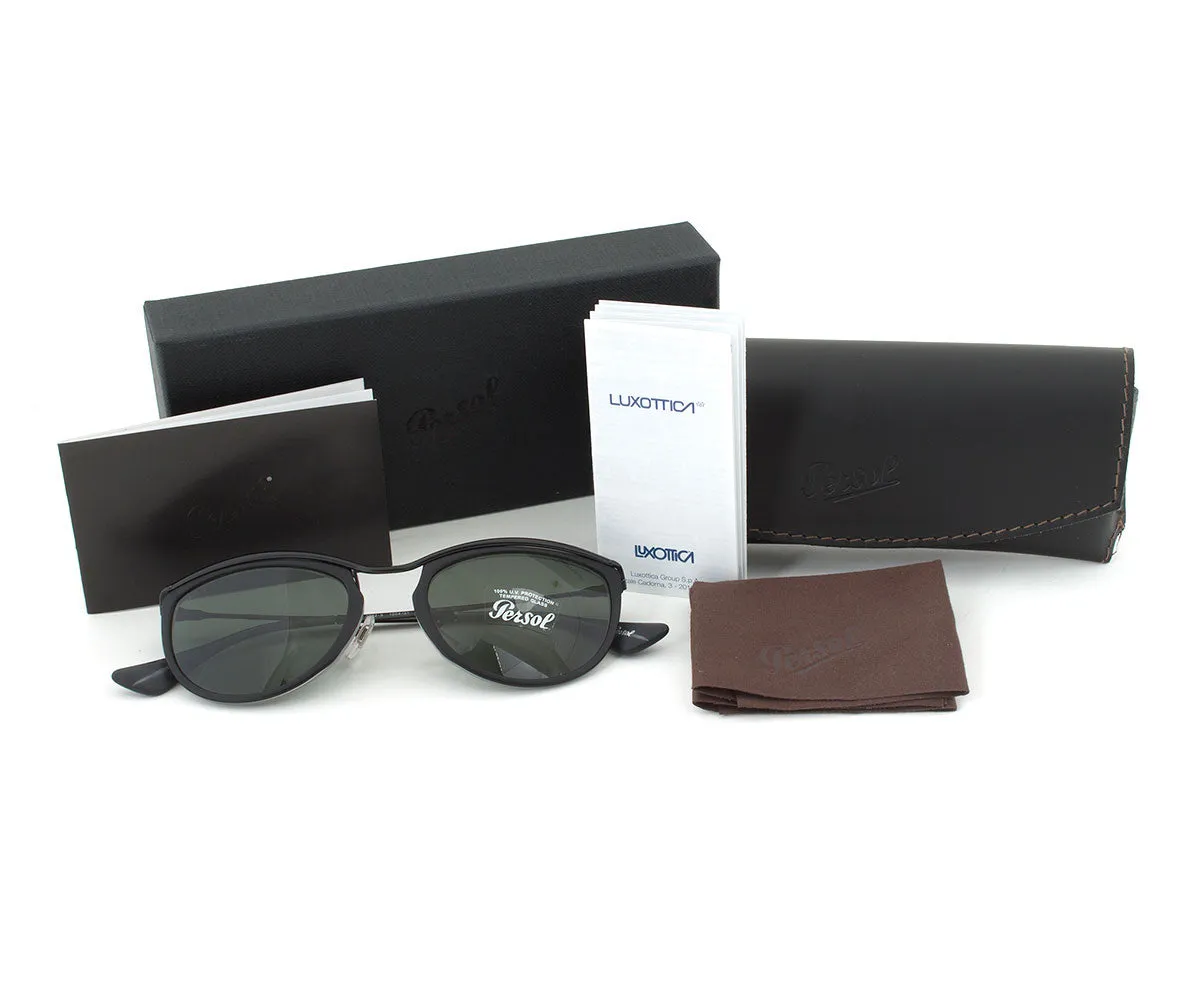 Persol PO3082S 1004/31 Sunglasses | Black and Matte Crystal Frame | Grey Lens