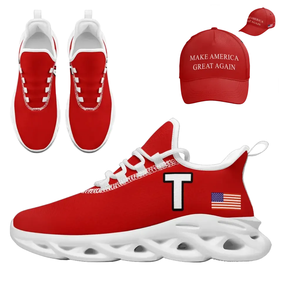 Personalized T Combo Offer, Custom Comfortable Flag Sneakers and Hats, Support Gift