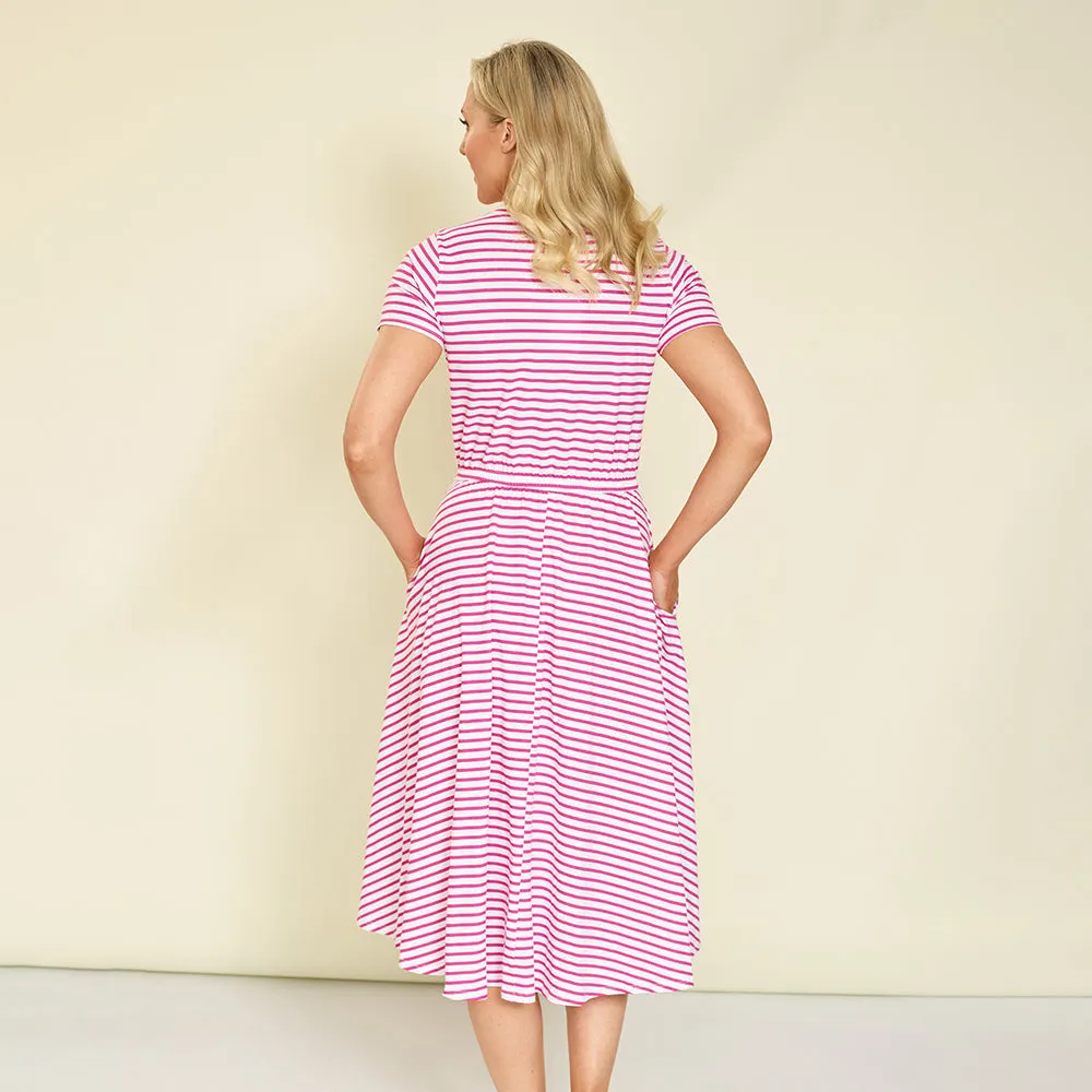 Piper Dress (Pink Stripe)