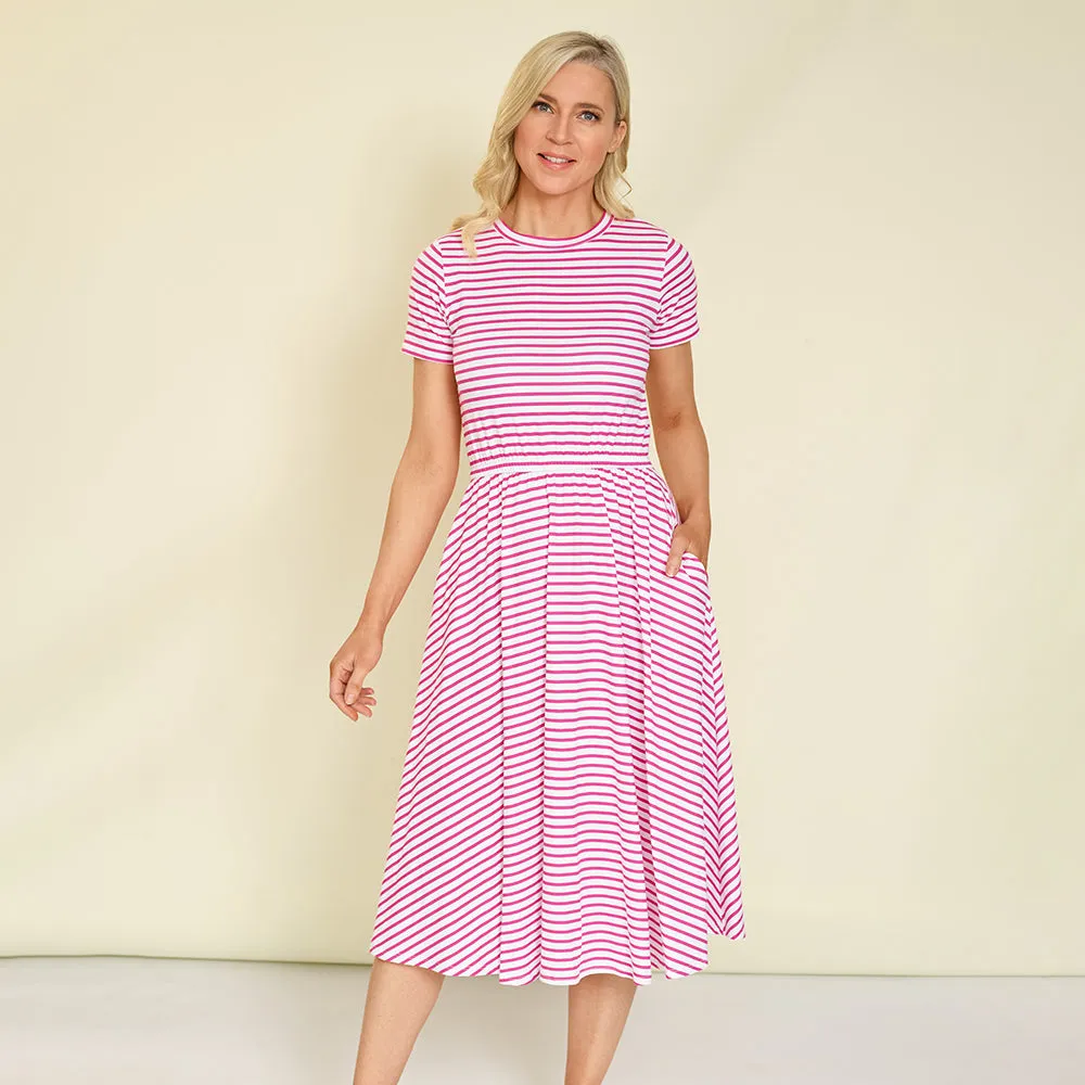 Piper Dress (Pink Stripe)