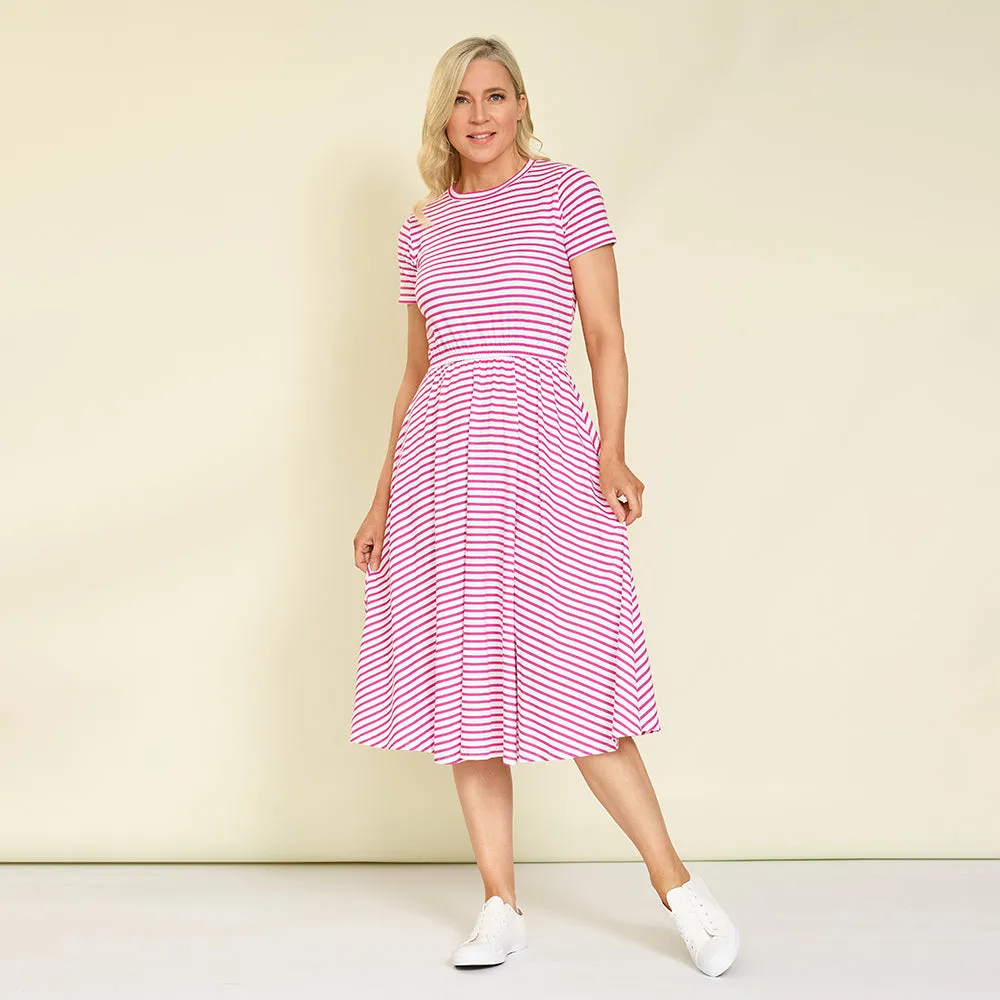 Piper Dress (Pink Stripe)