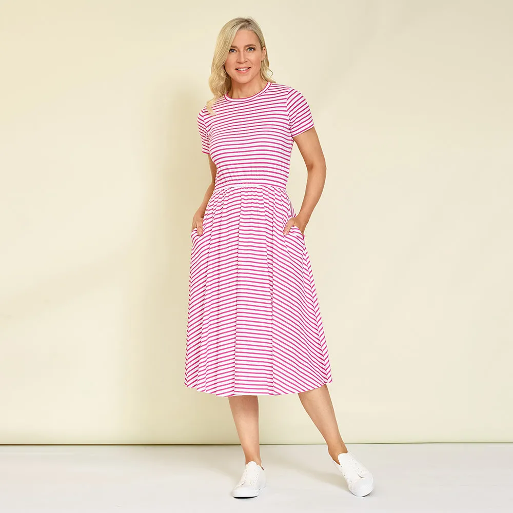 Piper Dress (Pink Stripe)