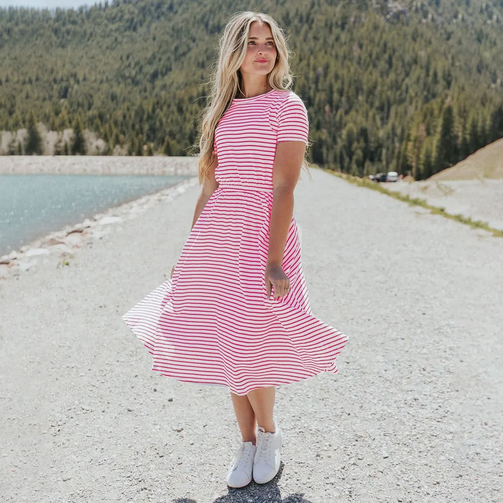 Piper Dress (Pink Stripe)