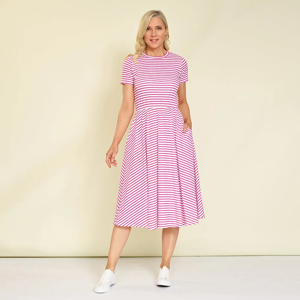 Piper Dress (Pink Stripe)