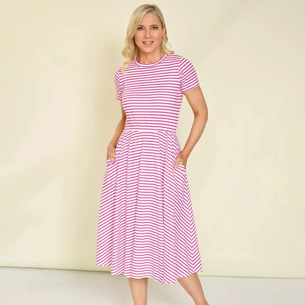 Piper Dress (Pink Stripe)