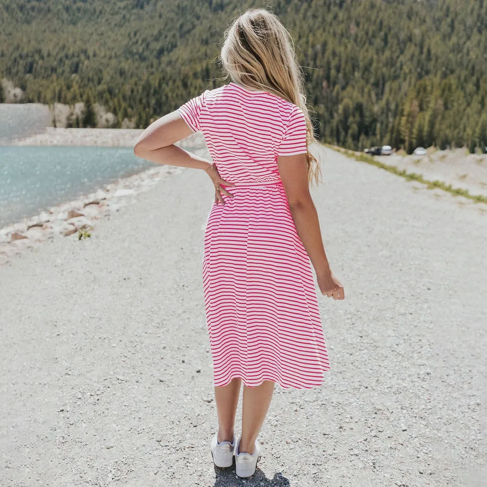 Piper Dress (Pink Stripe)