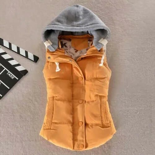 Plus Size 6XL Women Vest Winter Coat  Ladies Gilet Colete Feminino