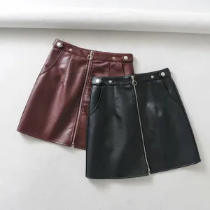 Pocket Zipper Skirt