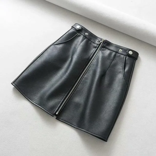 Pocket Zipper Skirt