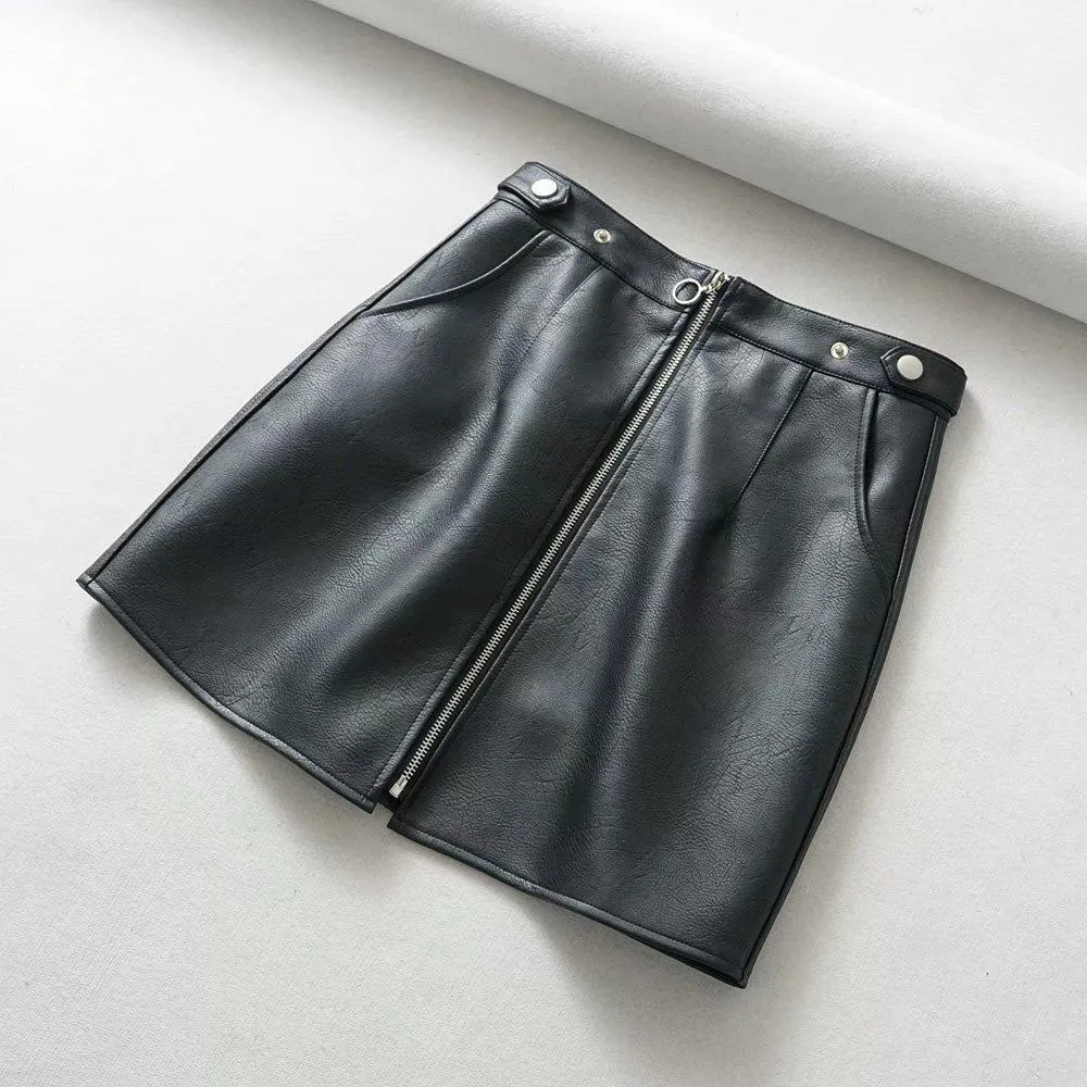 Pocket Zipper Skirt