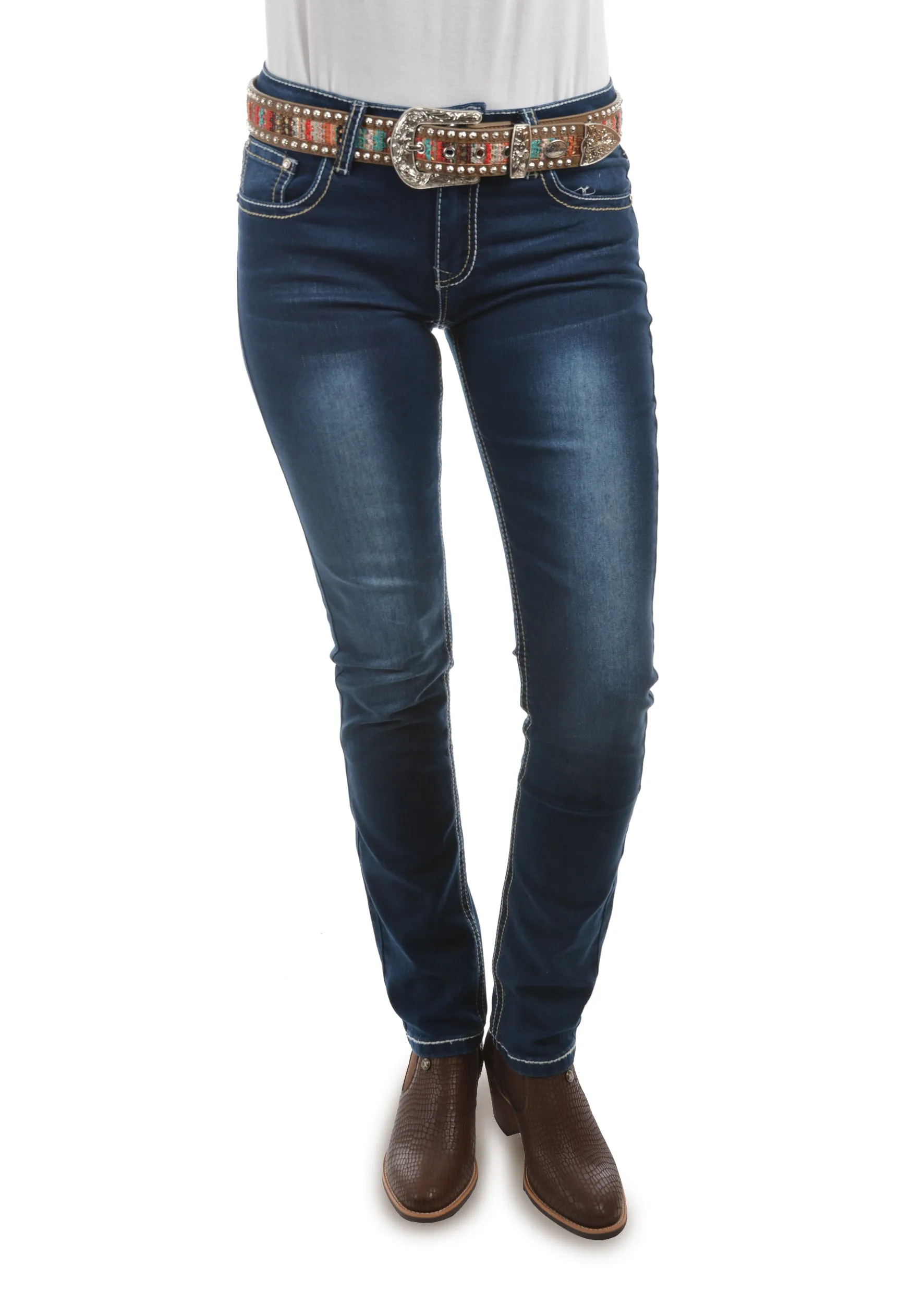 Pure Western Ladies Harlee Skinny Leg Jean - Indigo - PCP2201018