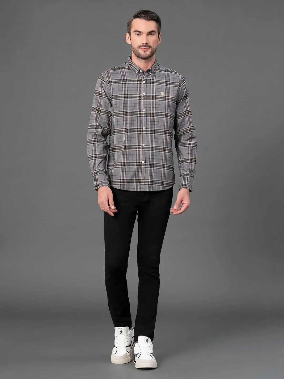 RedTape Sky Checked Shirt for Men | Classic & Versatile