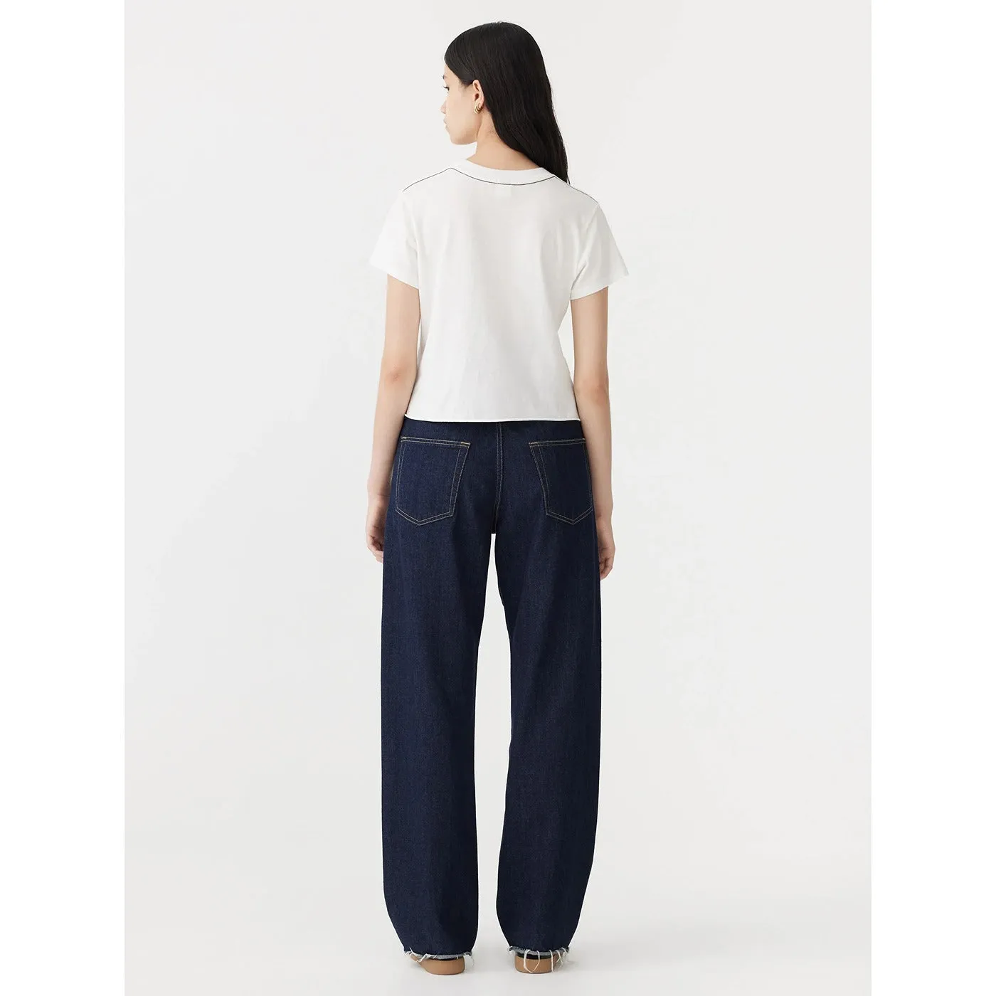 Rinse Wash Wide Leg Jeans