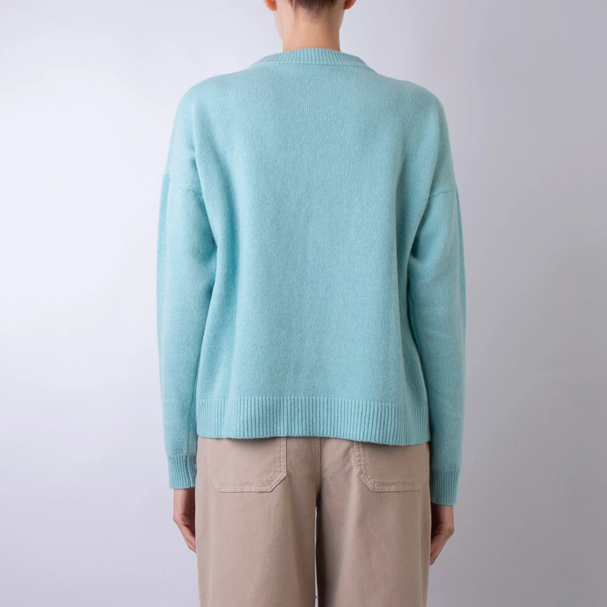 ROBERTO COLLINA SWEATER A40101 27 TURQUOISE