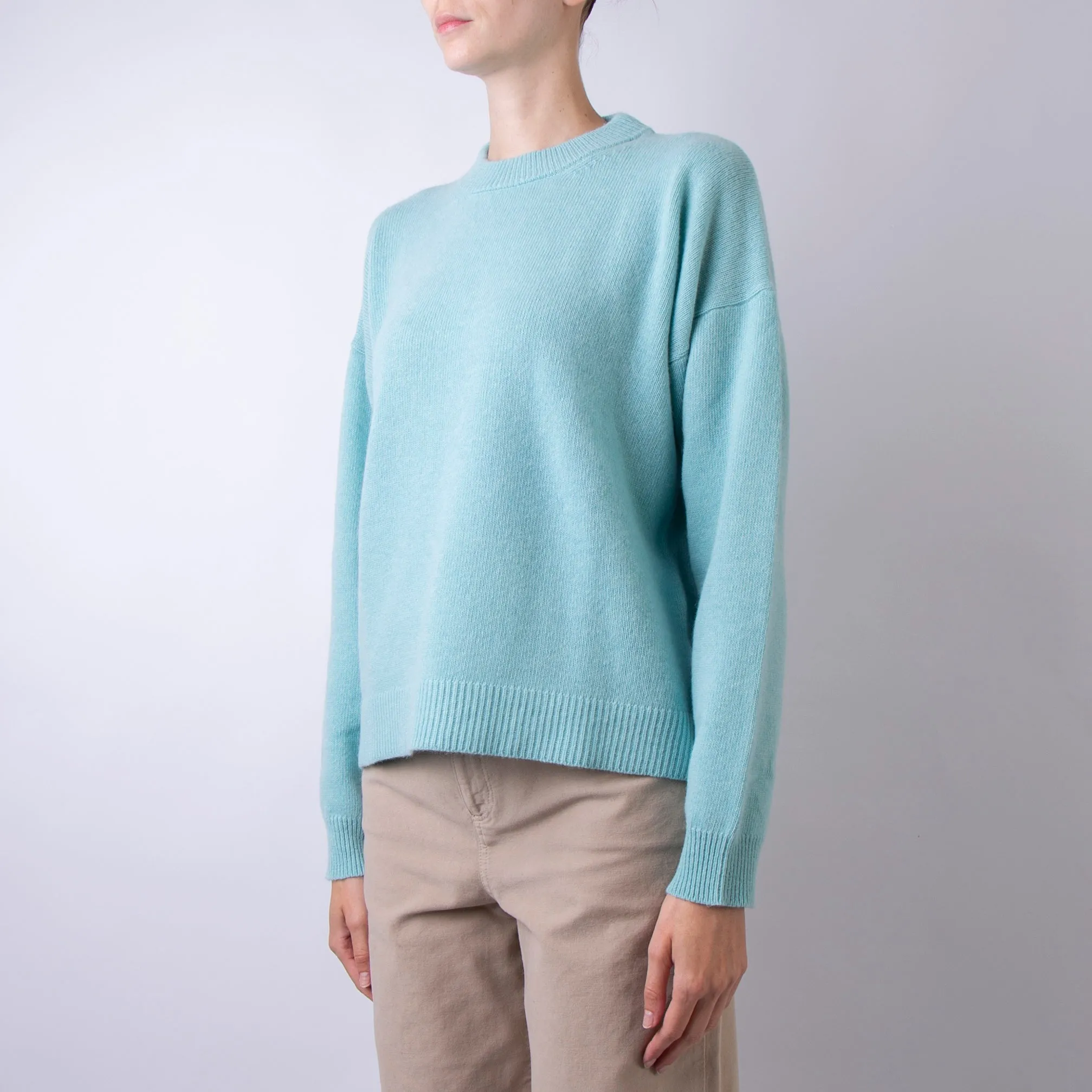 ROBERTO COLLINA SWEATER A40101 27 TURQUOISE