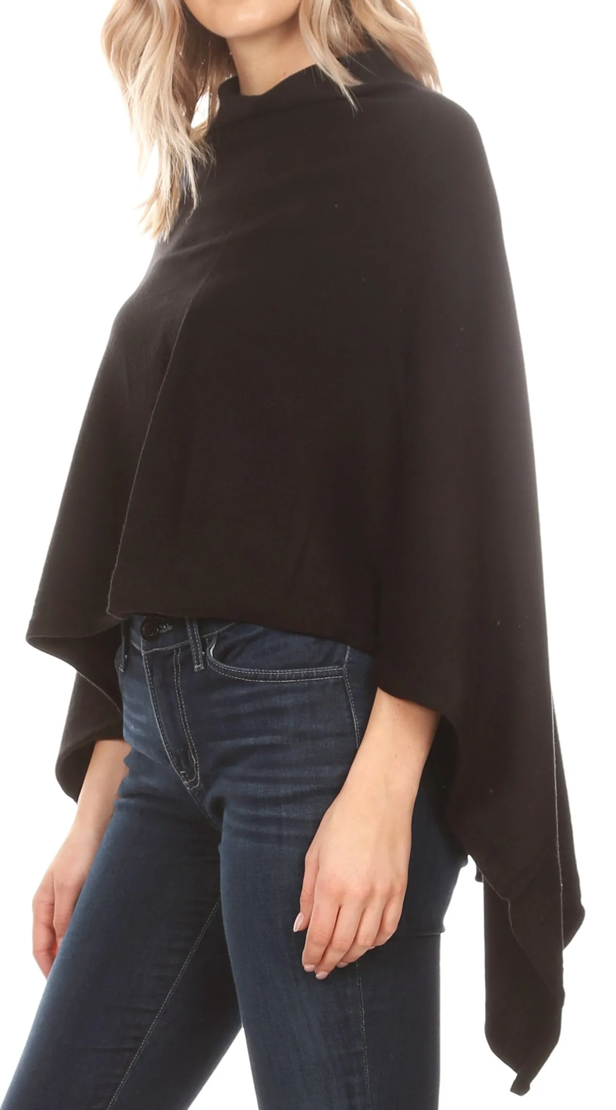 Sakkas Laurel Women's Super Soft Lightweight Cape Poncho Blanket Shawl Pullover