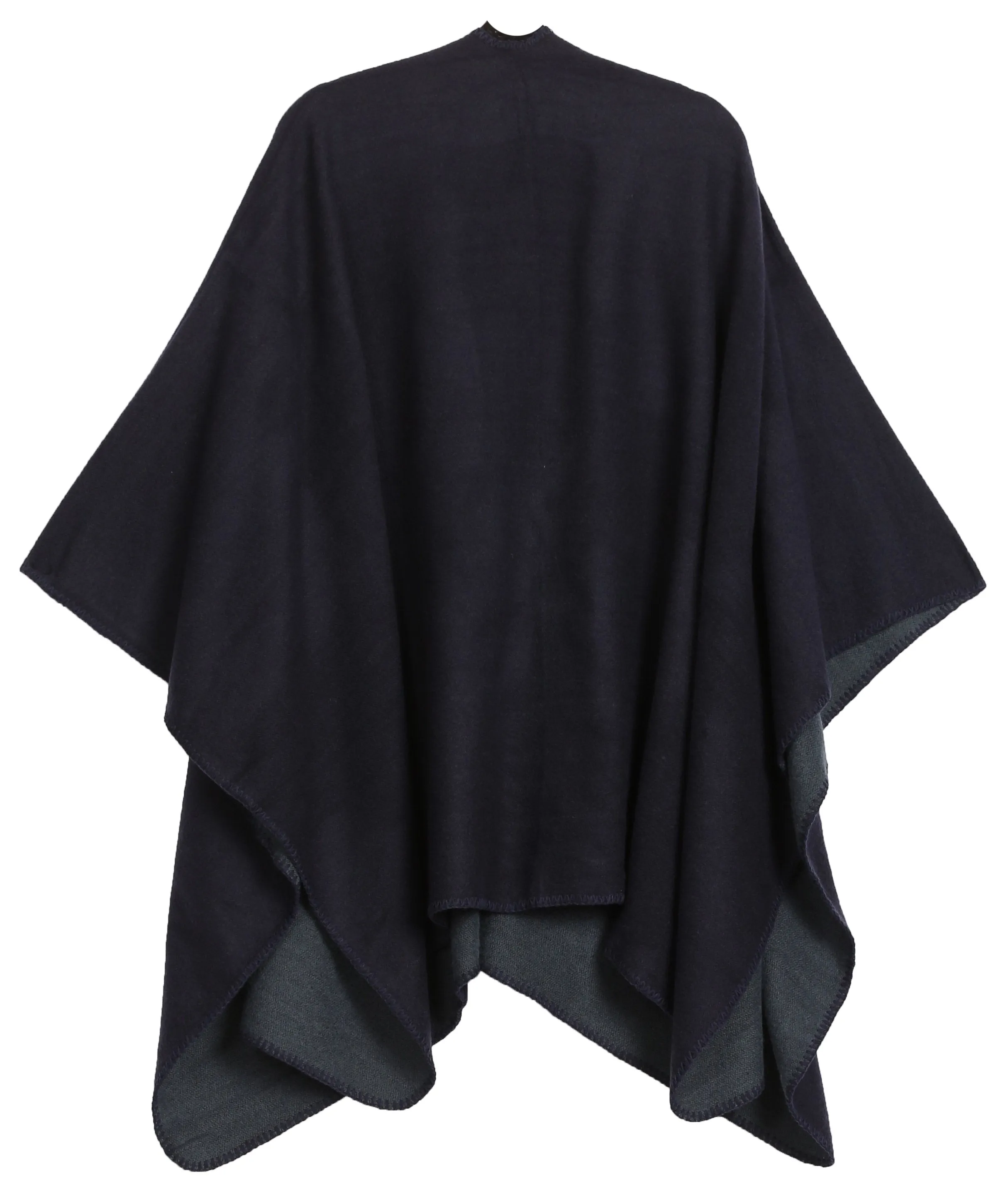 Sakkas Mari Women's Reversible Large Poncho Shawl Wrap Scarf Cape Ruana Blanket