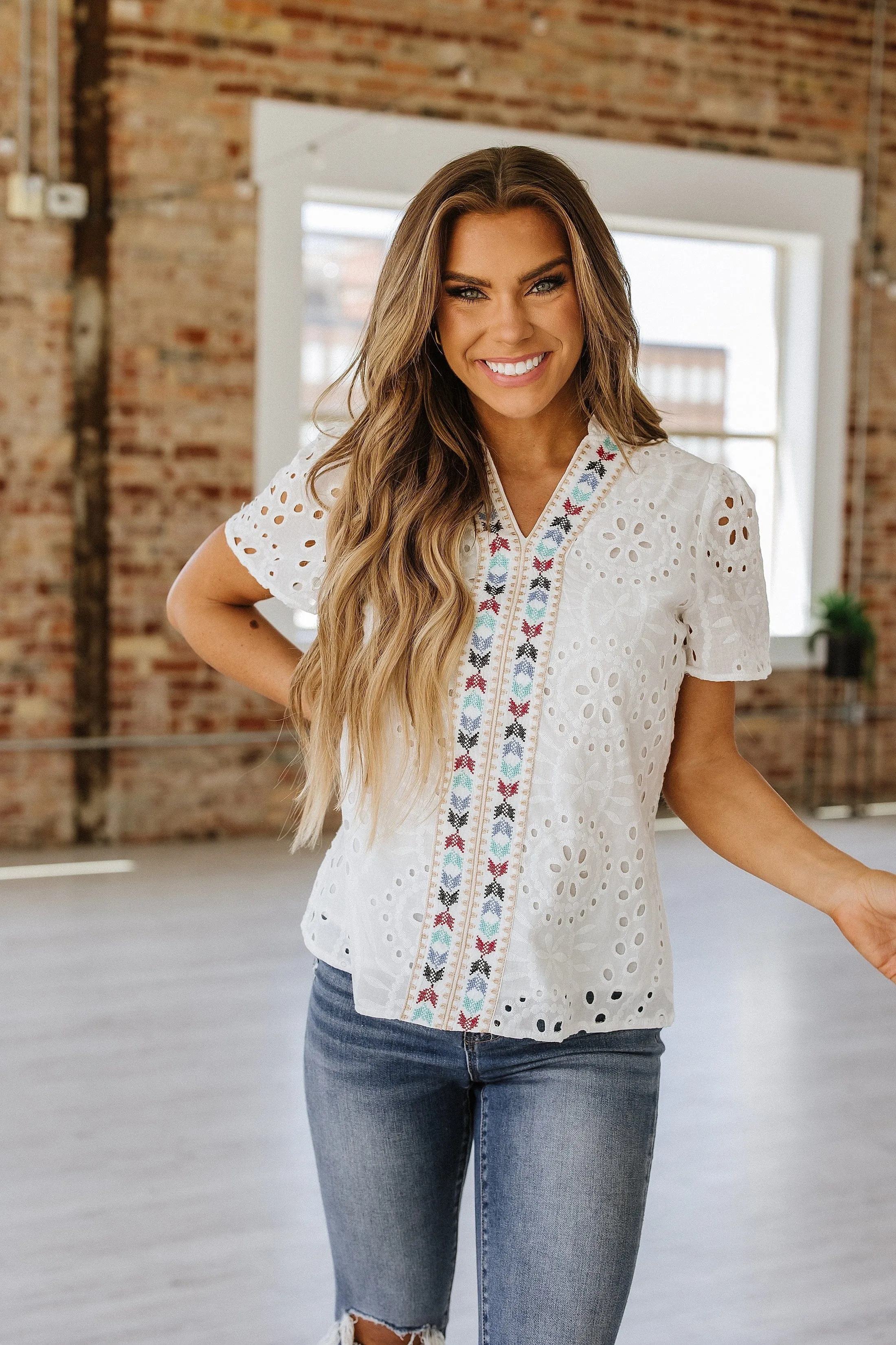 SALE - Miller Boho Cut Out Blouse | S-XL