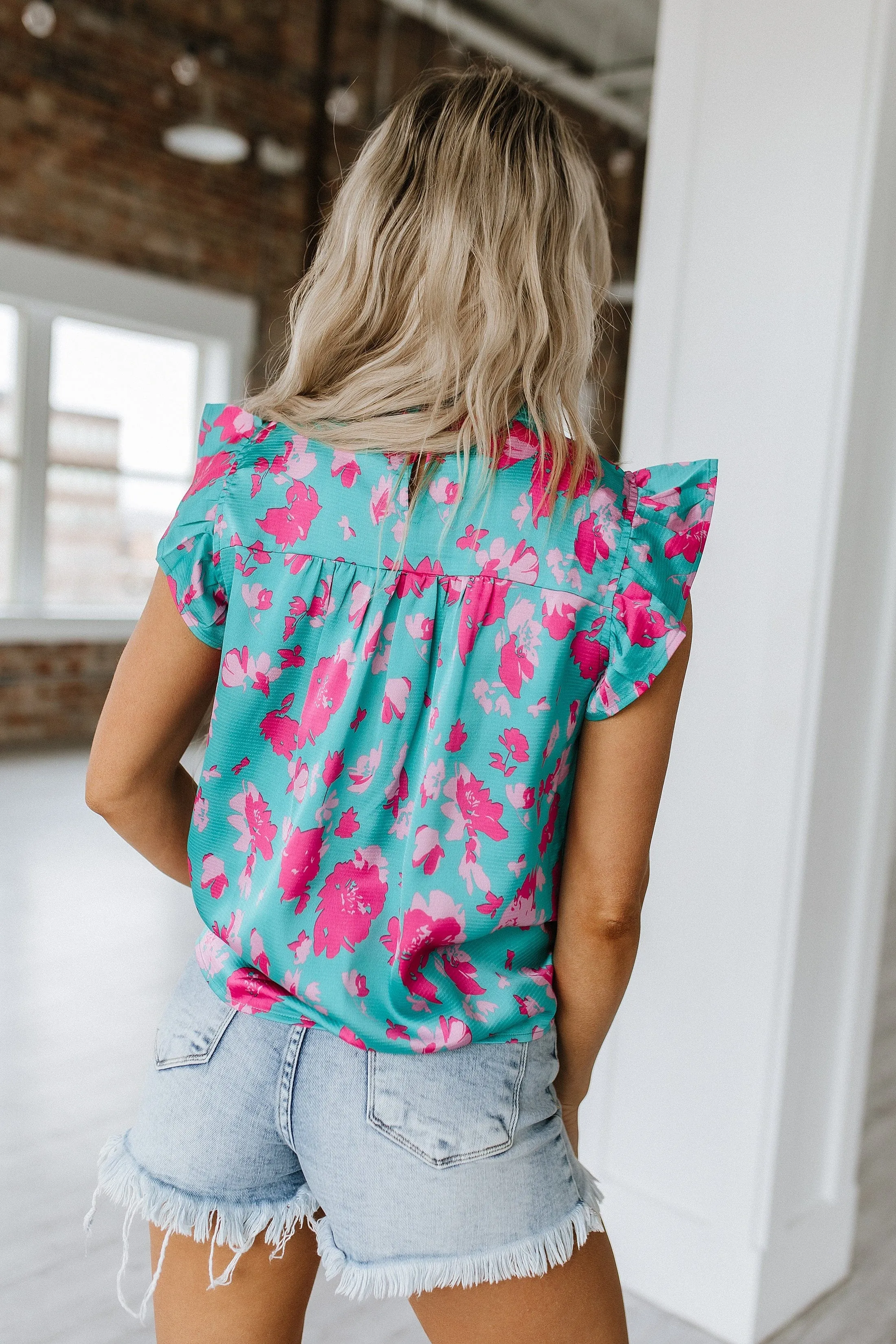 Sassy Floral Print Ruffled Blouse | S-XL | PRE ORDER