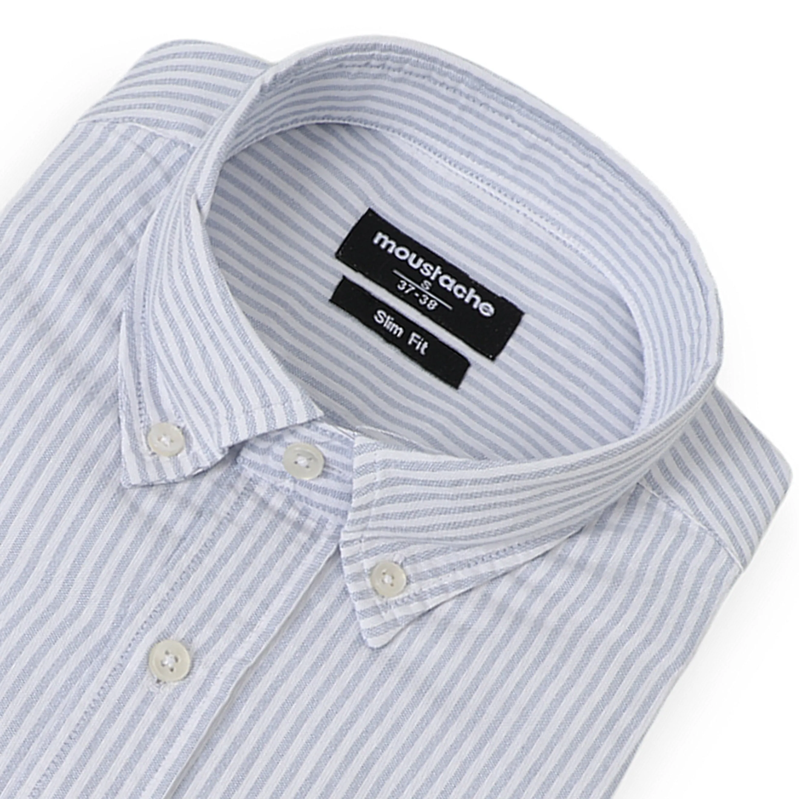 Shirt Striped Light Blue