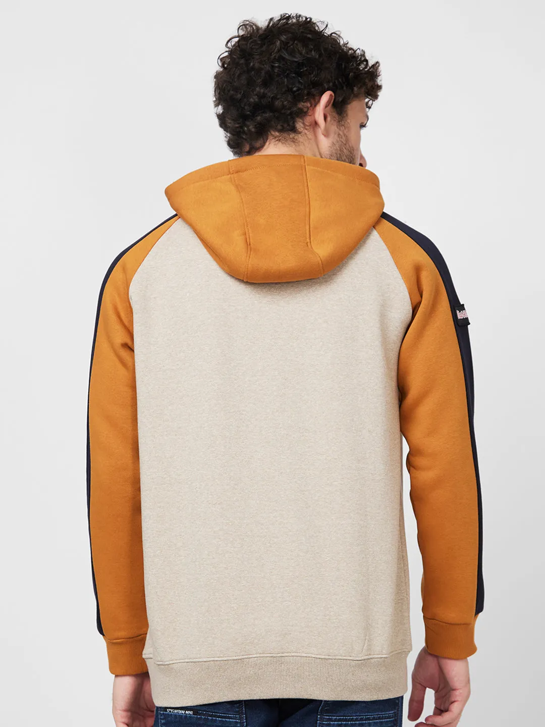 Spykar Hooded Full Sleeve Sweatshirt For Men