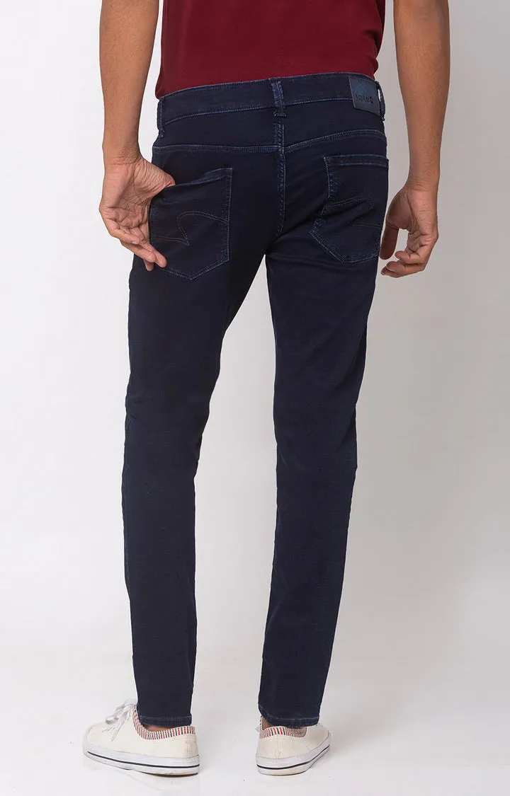 Spykar Raw Blue Cotton Stretch Super Skinny Fit Tapered Length Jeans (Super Skinny)