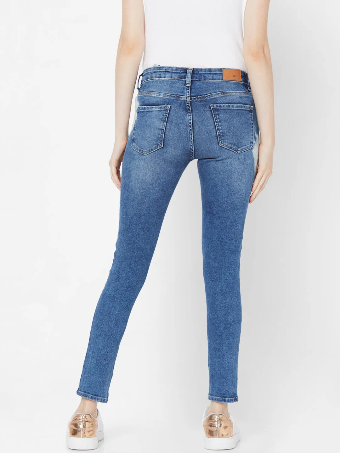 Spykar Women Mid Blue Solid Skinny Mid-Rise Jeans (Alicia)