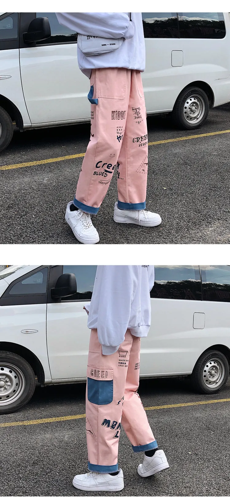 Straight Denim Jeans Men Graphic Printed Jeans 2021 Streetwear  Jeans Man Wildleg Pants Hip Hop Korean Harajuku Fashion Pants