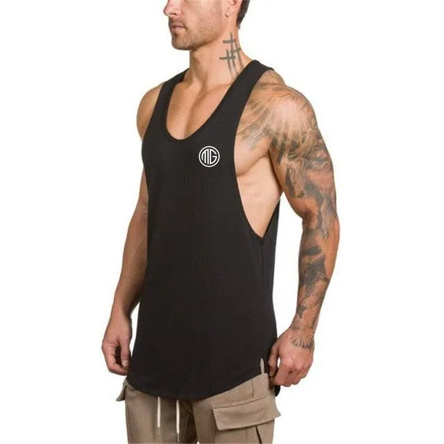 Stringer Tank Top - Men's Fitness Shirt Sleeveless Vest Tank Top (D100)(TM7)