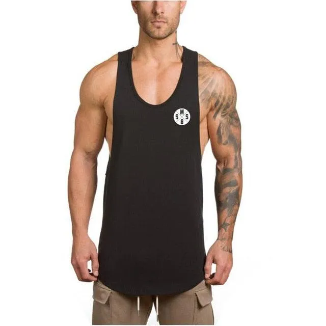 Stringer Tank Top - Men's Fitness Shirt Sleeveless Vest Tank Top (D100)(TM7)