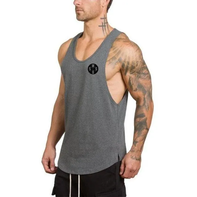 Stringer Tank Top - Men's Fitness Shirt Sleeveless Vest Tank Top (D100)(TM7)