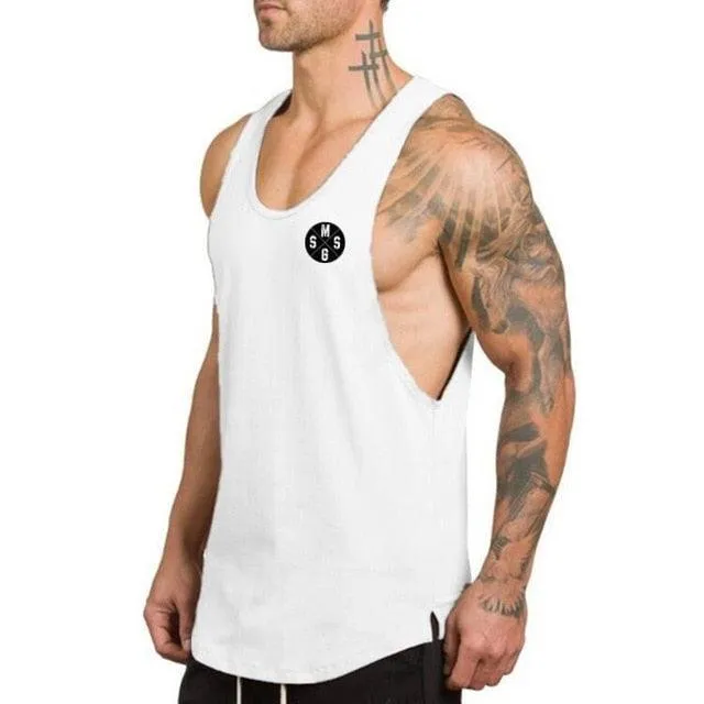 Stringer Tank Top - Men's Fitness Shirt Sleeveless Vest Tank Top (D100)(TM7)