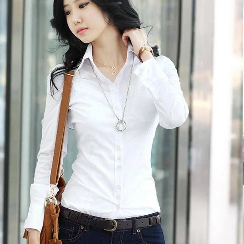 Summer Blouses White Chiffon Shirt (US 6-16)