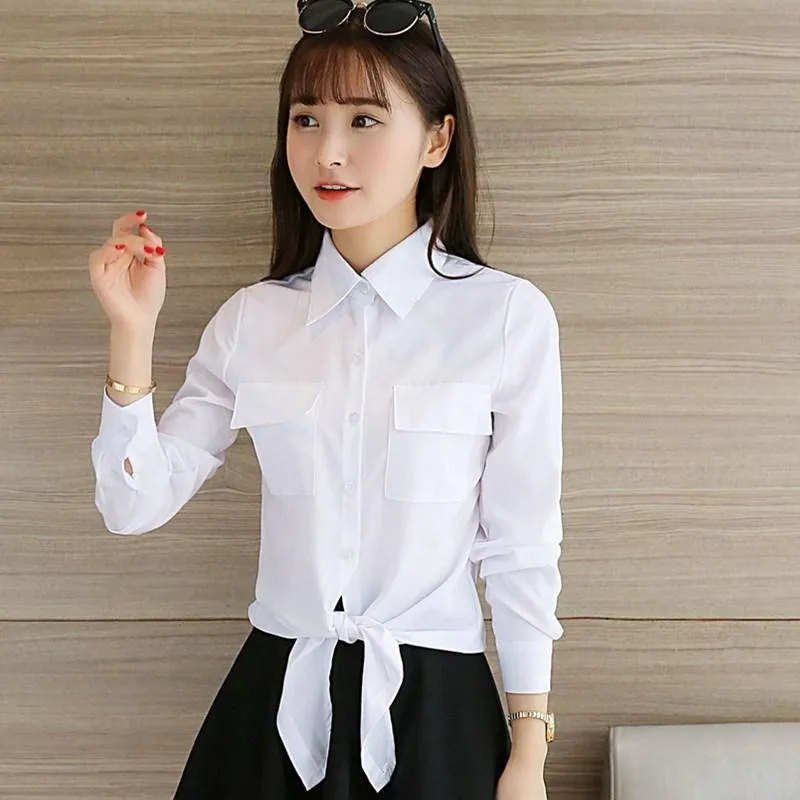 Summer Blouses White Chiffon Shirt (US 6-16)