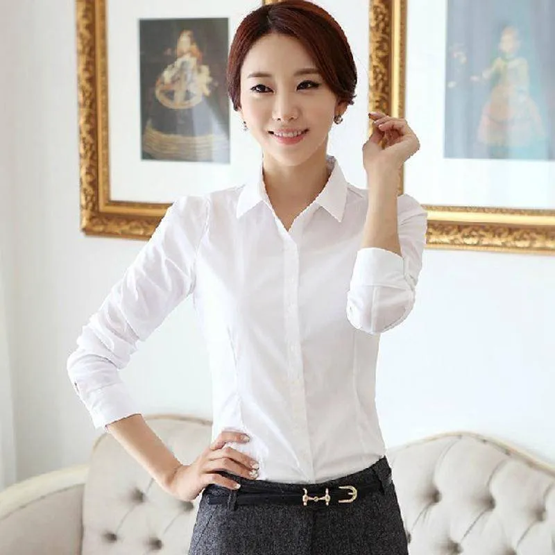 Summer Blouses White Chiffon Shirt (US 6-16)