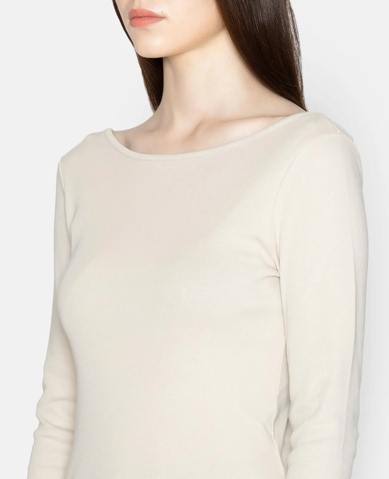 Supima 2way Ribbed Long Sleeve Tee