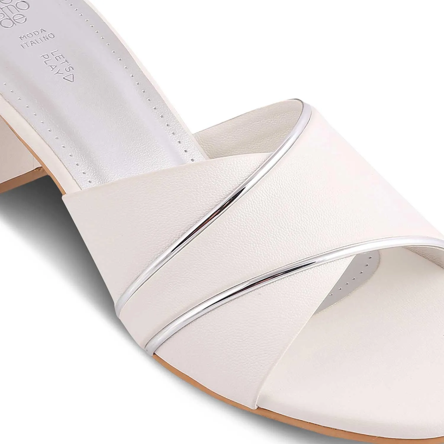 The Malua White Women's Dress Block Heel Sandals Tresmode