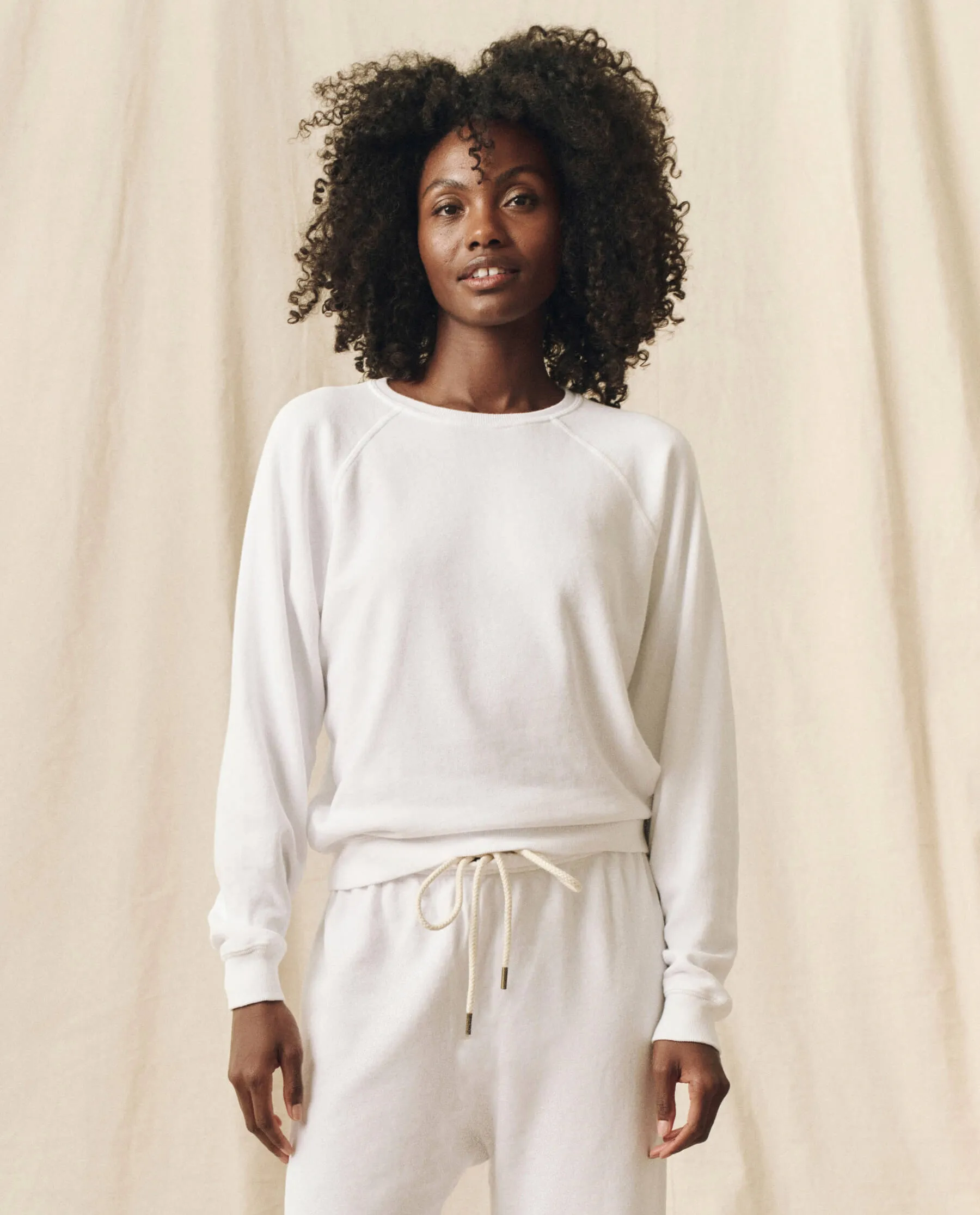 The Shrunken Sweatshirt. Solid -- True White