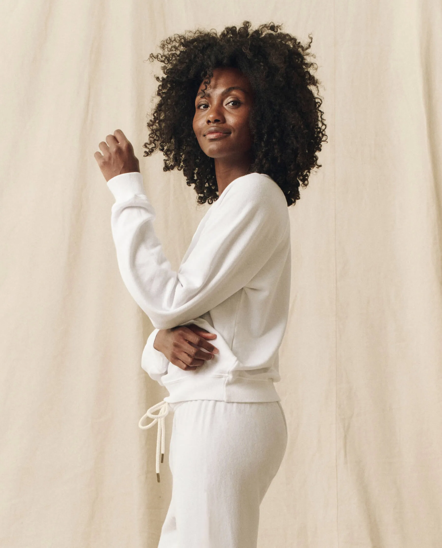 The Shrunken Sweatshirt. Solid -- True White