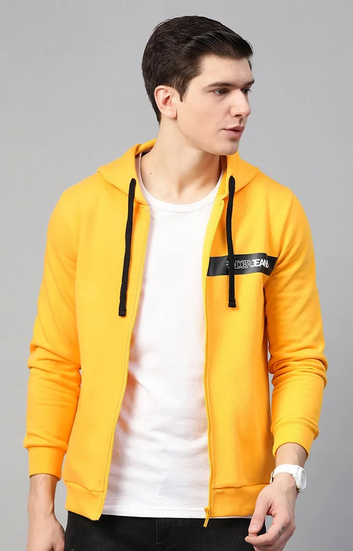 Underjeans by Spykar Men Mustard Solid Sweatshirt