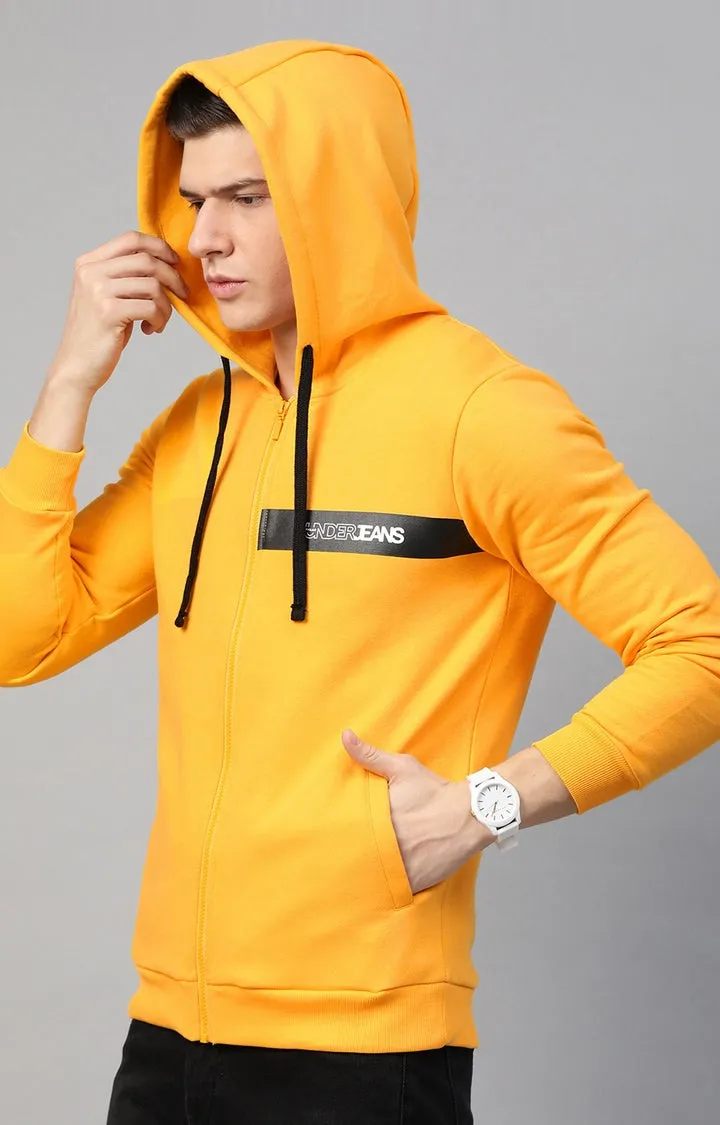 Underjeans by Spykar Men Mustard Solid Sweatshirt