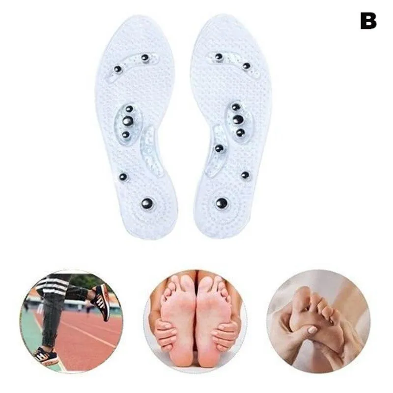 Unisex 1 Pair Silicone Weight Loss Anti Fatigue Insole Magnetic Therapy