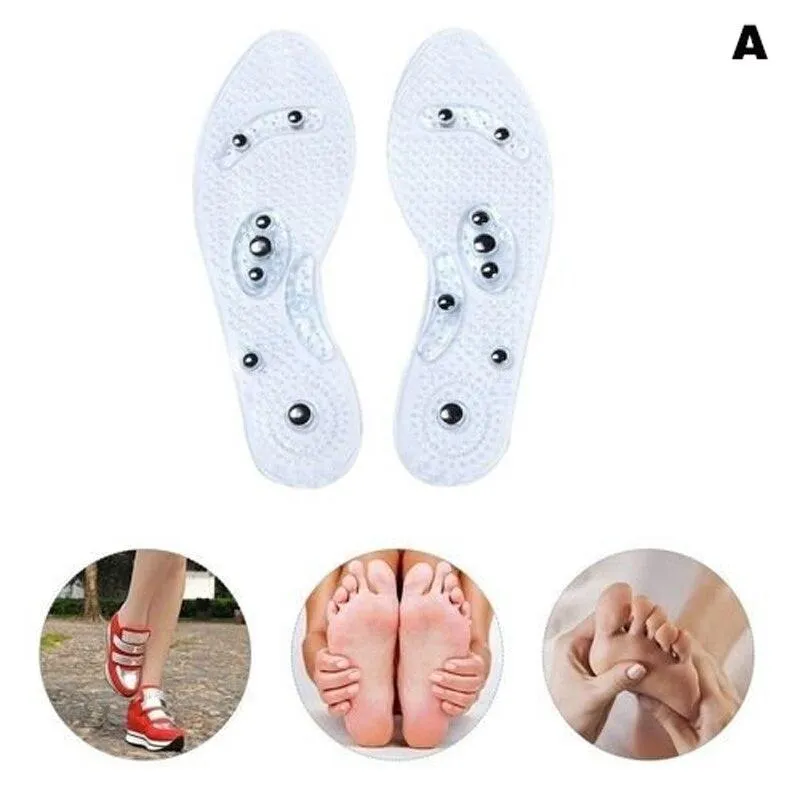 Unisex 1 Pair Silicone Weight Loss Anti Fatigue Insole Magnetic Therapy