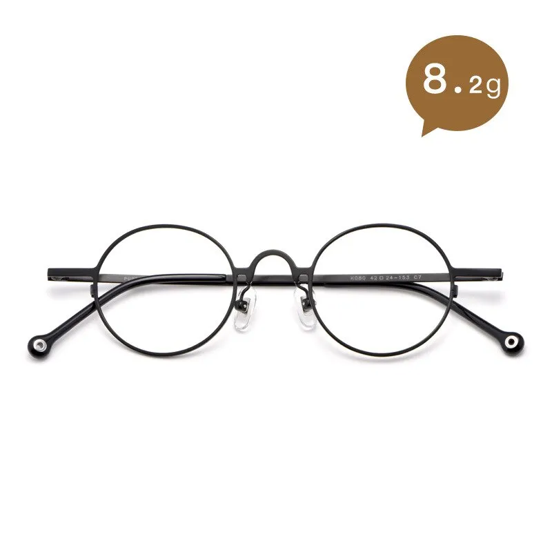 Unisex Full Rim Round Titanium Frame Eyeglasses Zmk080