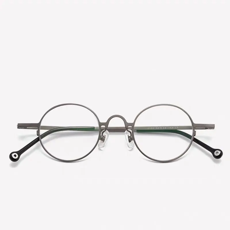 Unisex Full Rim Round Titanium Frame Eyeglasses Zmk080